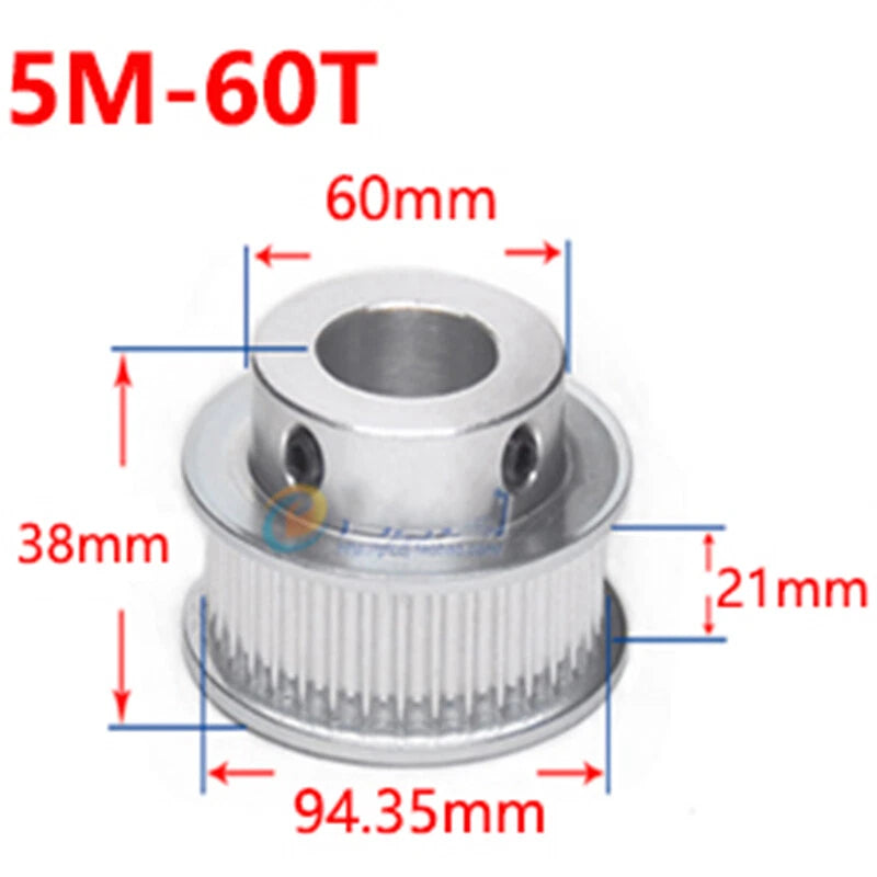 5M 46-75T Timing Pulley 20mm Belt Synchronous Wheel Gear 3D Printer Bore 5-28mm