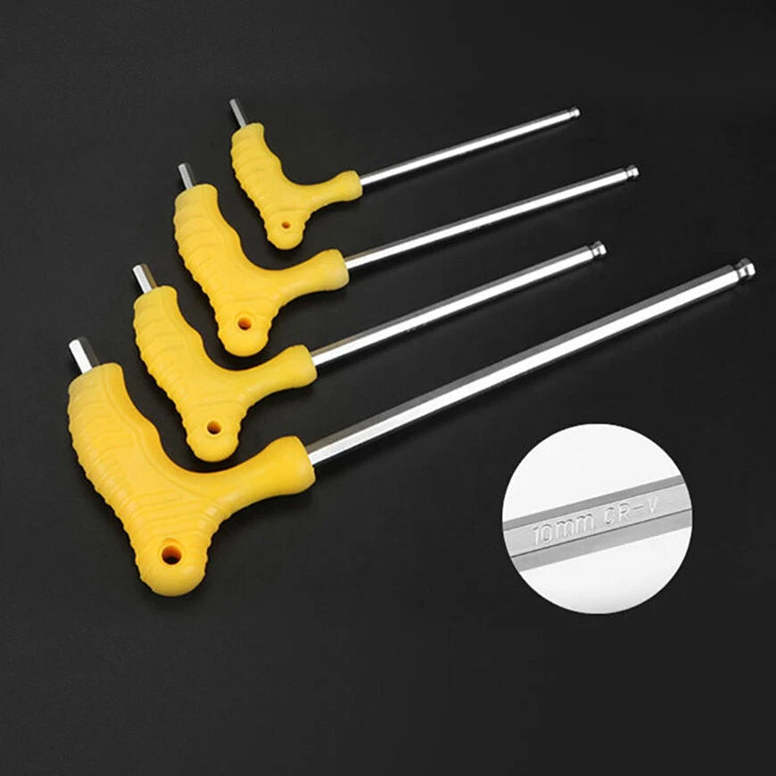 2mm-10mm T-Handle Hex Key Allen Key Wrench Key Hexagon Keys Ball End-Flat End