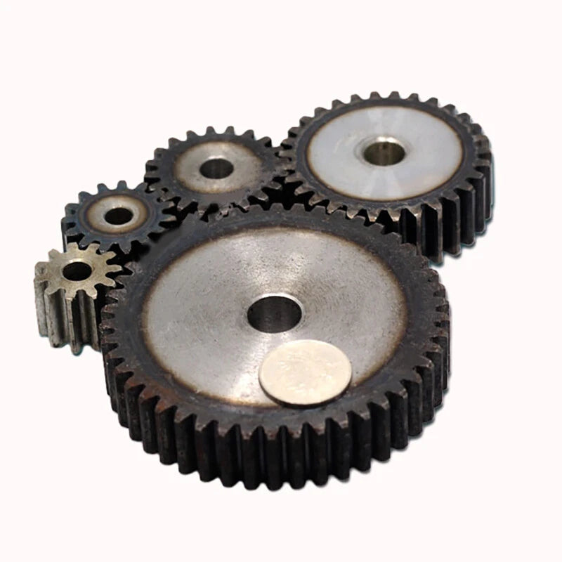 1.5 Mod Spur Gear 10T to 100T Teeth Flat Gear Motor Transmission Gear 45# Steel