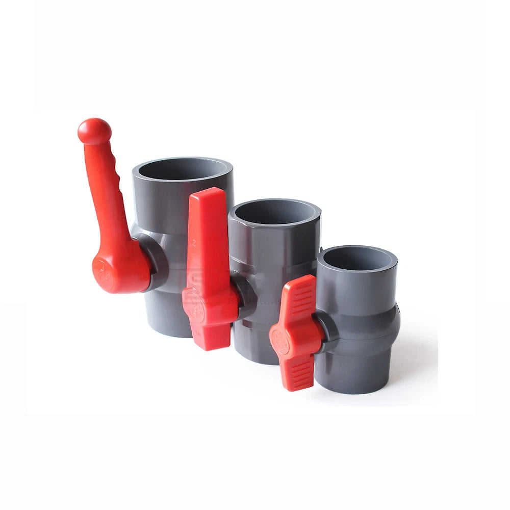 PVC Ball Valve Water Valves Solvent Weld ID 20mm - 160mm Pipe Connector Fittings