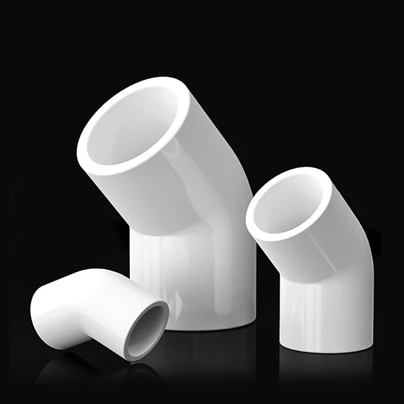 PVC Pipe Fittings Connector 45° Elbow Adapter Solvent Weld ID 20mm - 160mm