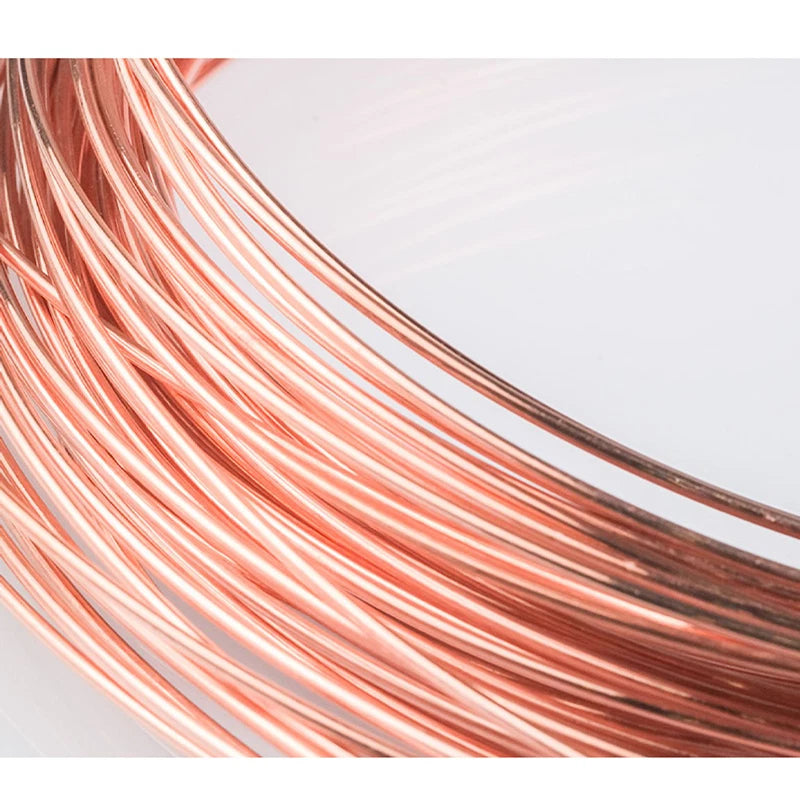 10M Pure Copper Cable Bare Copper Wire Solid Round Coil Diameter: 0.2mm - 0.6mm