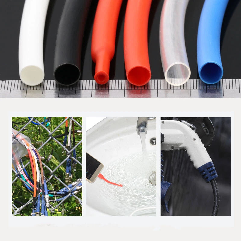 3:1 Dual-Wall Heat Shrink Tubing with Adhesive | φ1.6mm–φ65mm | 8 Colors