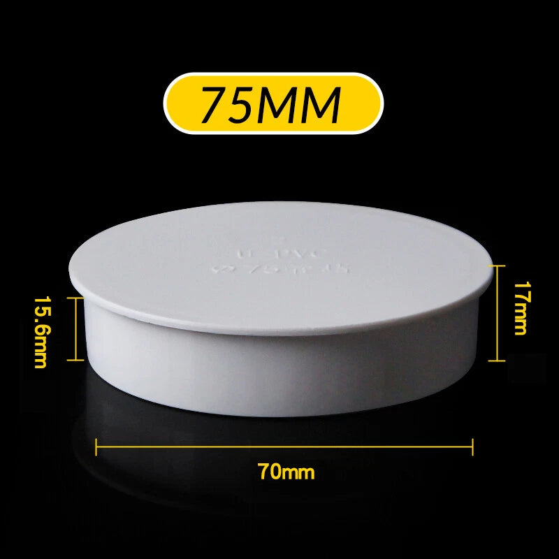 PVC Pipe End Cap Blanking Plug — Drain Pipe Stopper 50mm 75mm 110mm 160mm