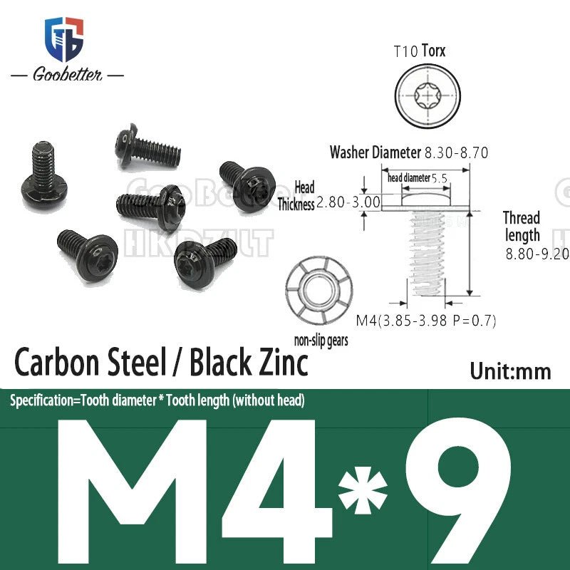 Flanged Button Head Screws M2–M5 — Allen & Torx, Stainless or Carbon Steel - HomeDIYer
