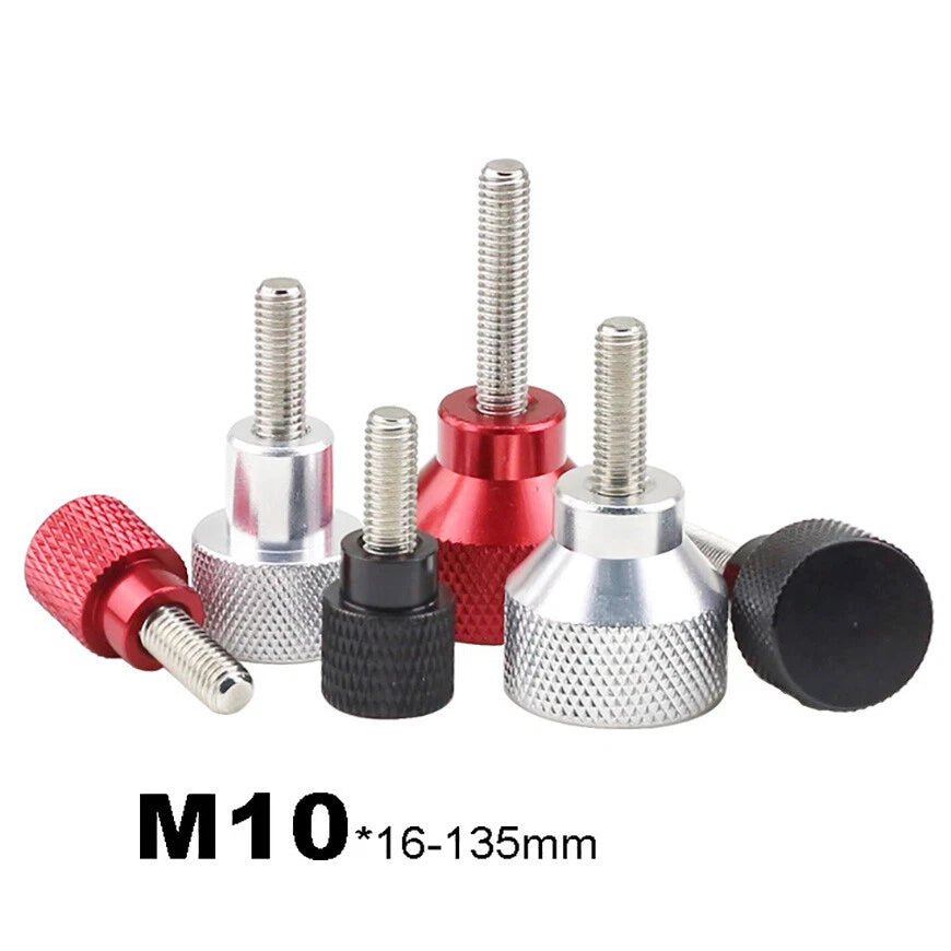 M3–M8 High‑Type Knurled Thumb Screws – Aluminum Handle + Stainless Steel Thread (6–135mm Lengths) - HomeDIYer