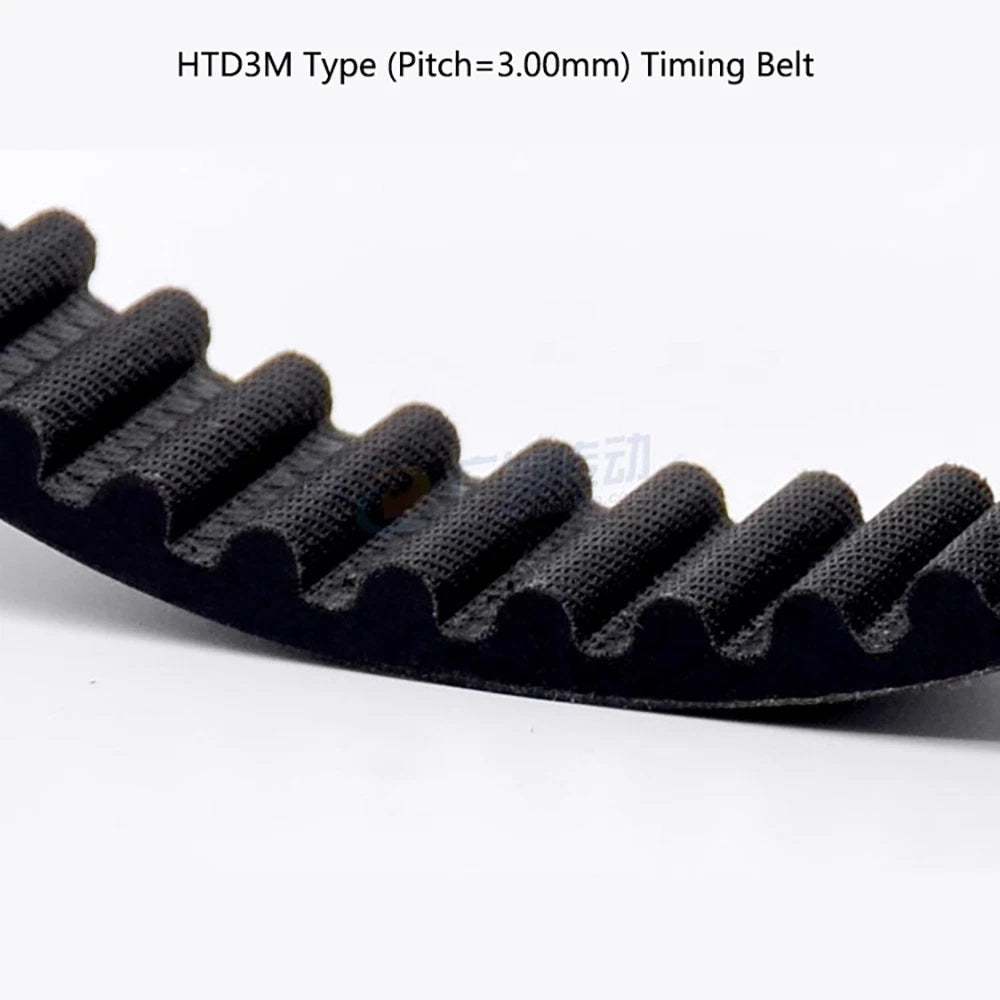 HTD3M Closed Loop Timing Belt — 3mm Pitch, 10mm Wide (171mm–357mm)