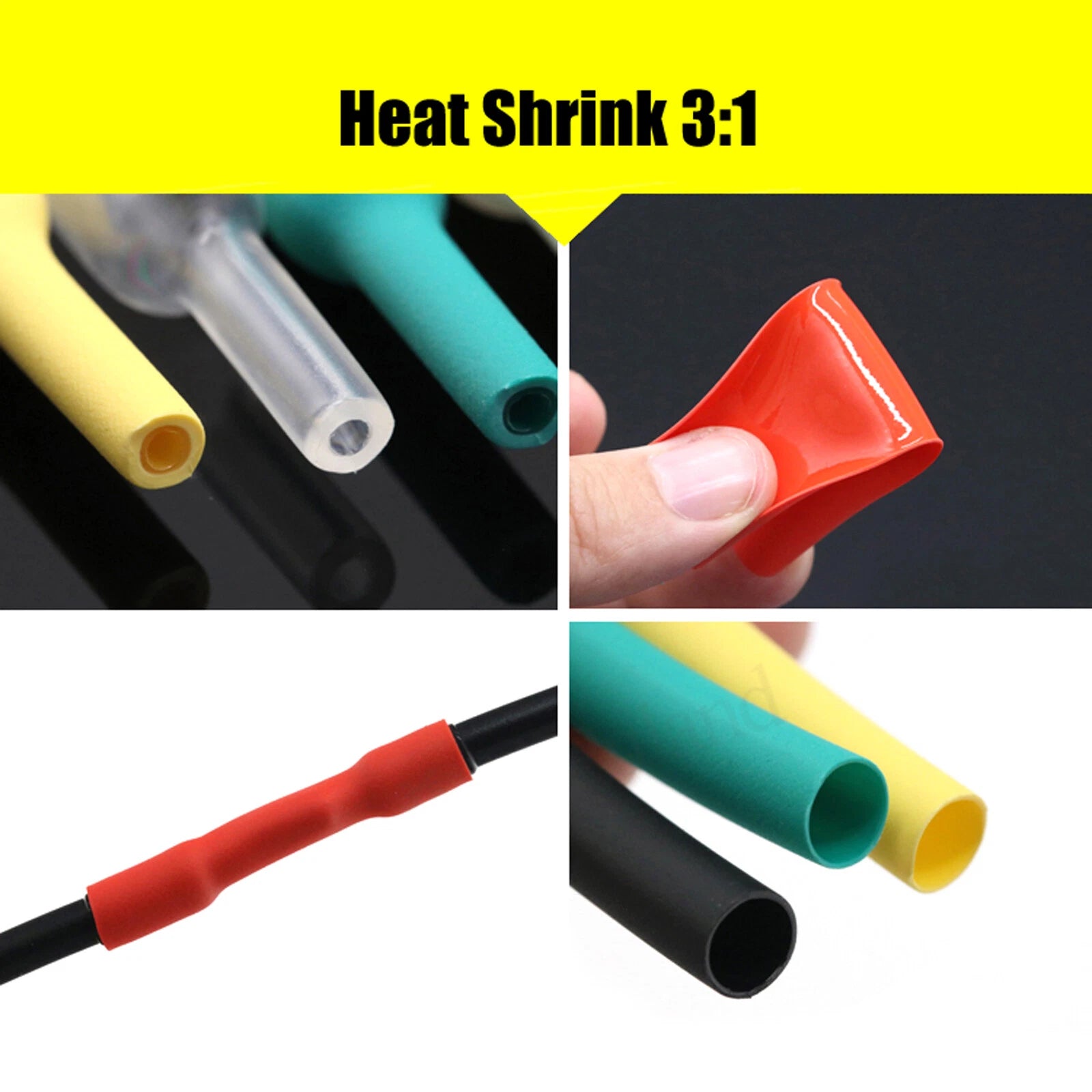 3:1 Ratio Dual Wall Adhesive Heat Shrink Tubing – Glue Lined Heatshrink Sleeving