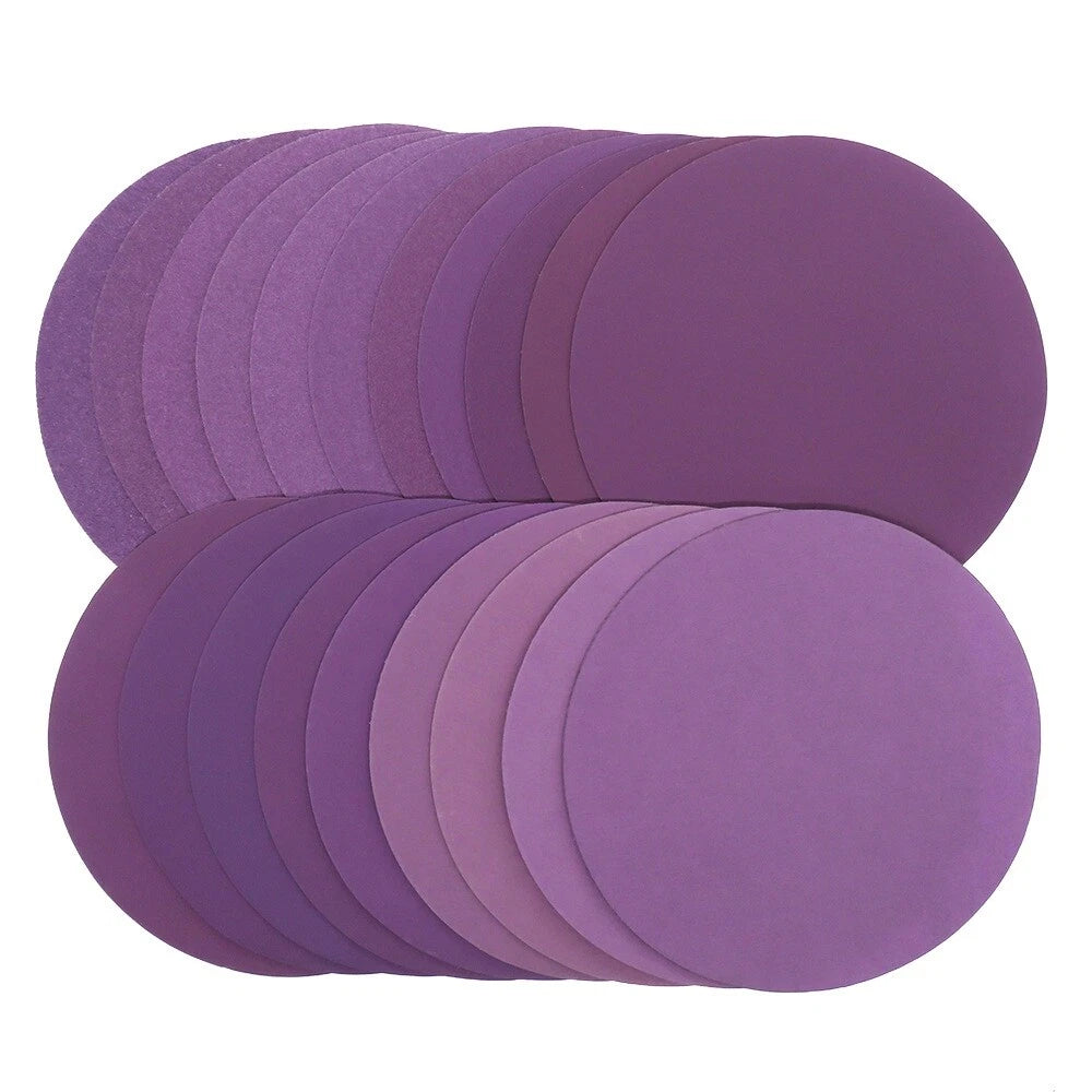5/6'' Round Sanding Discs 6 Hole 80-2000 Grit Hook Loop Sander Orbital Sandpaper