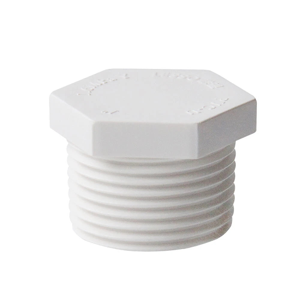 PVC Threaded Male BSP Pipe Fitting - End Cap Stop End Bung Water pipe fittings
