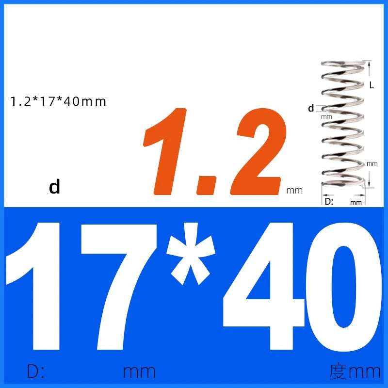 Compression Spring 1.2mm Wire Dia 14mm - 20mm OD Small Pressure Springs