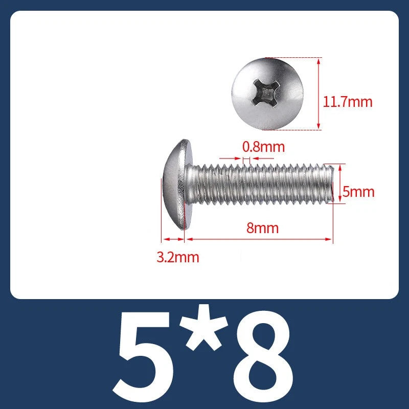 Phillips Flat Head Machine Screws M2-M8 | A2/A4 Stainless Steel