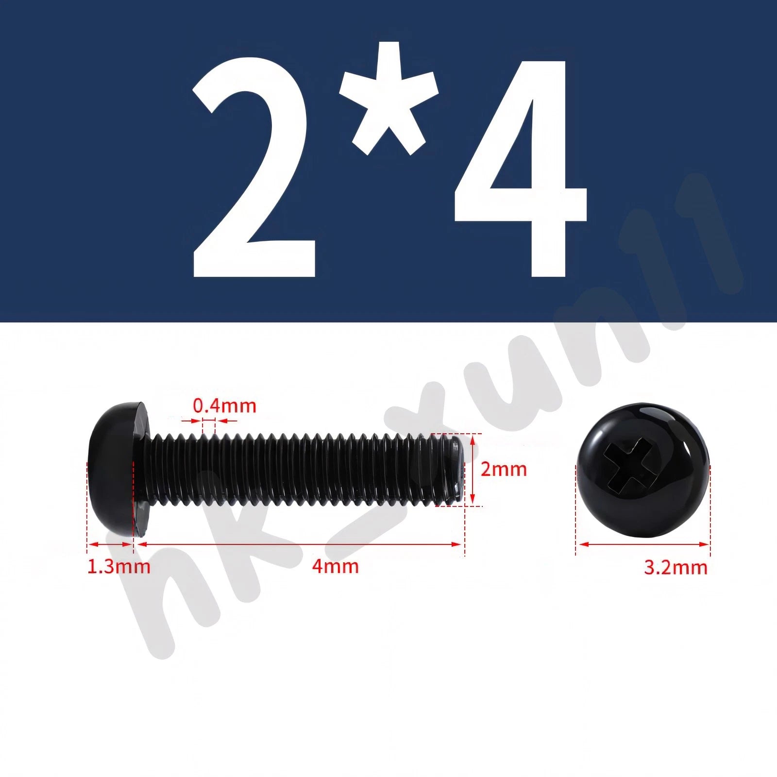 White/Black Nylon Phillips Machine Screws – M2 to M6, Plastic Round Pan Head Bolts