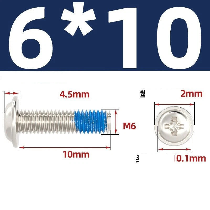 M2–M6 Flanged Button Head Screws – Carbon Steel, Phillips Drive, Nickel or Black Zinc Plated