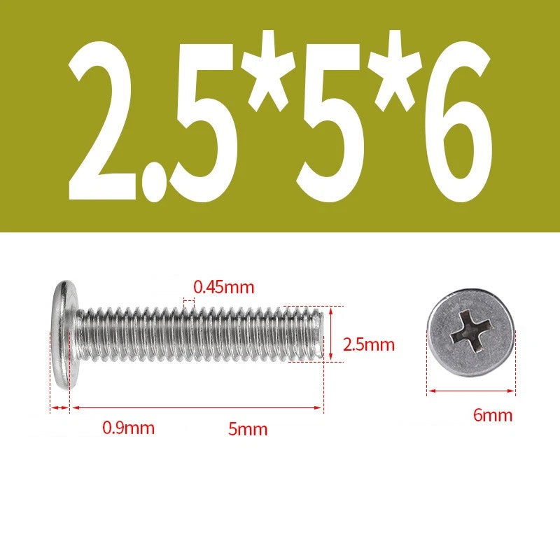 M1–M8 Ultra Thin Flat Head Phillips Machine Screws – A2 Stainless Steel, Fully Threaded