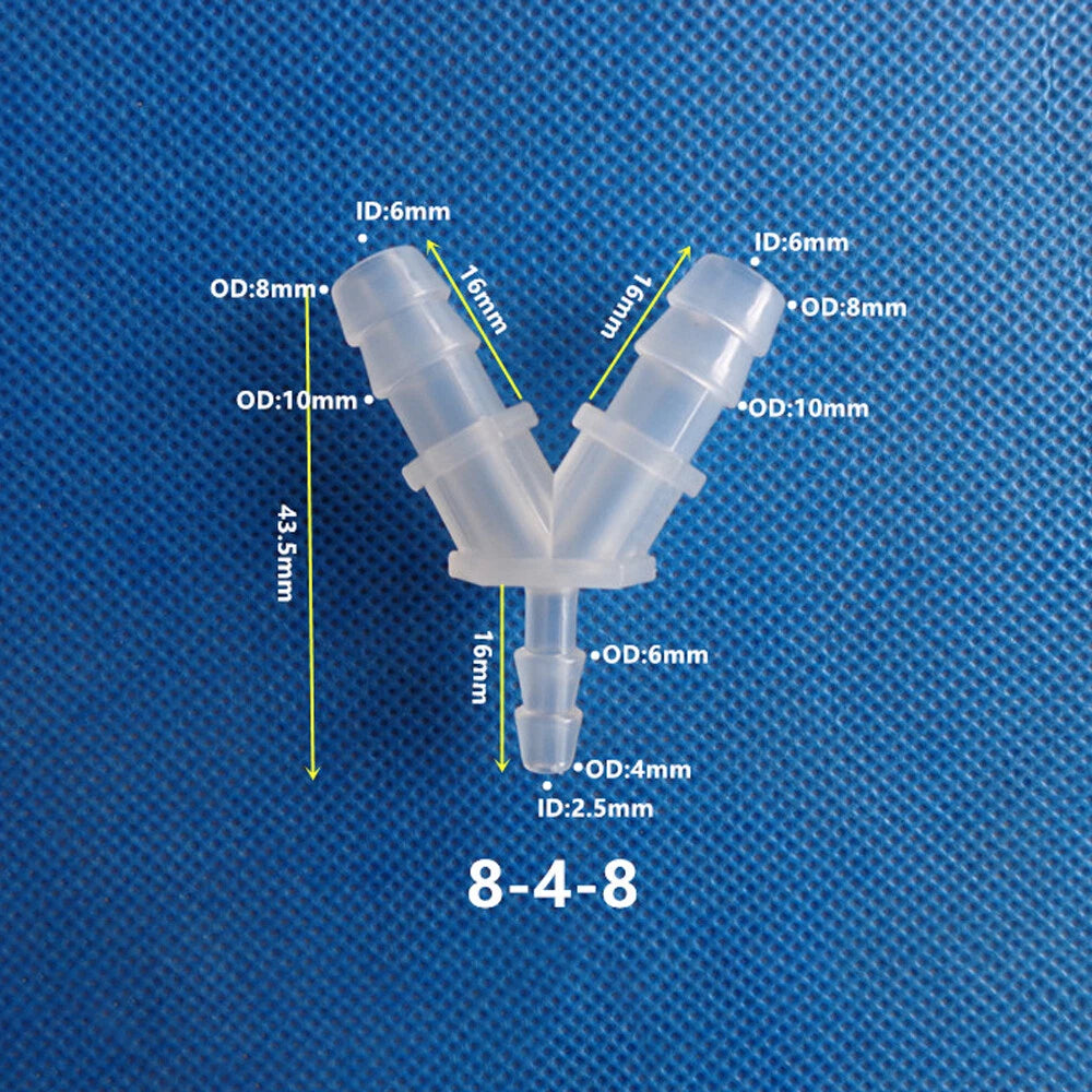 Y-Type 3-Way Barbed Hose Connector — Plastic Tee Fitting for Tube & Pipe