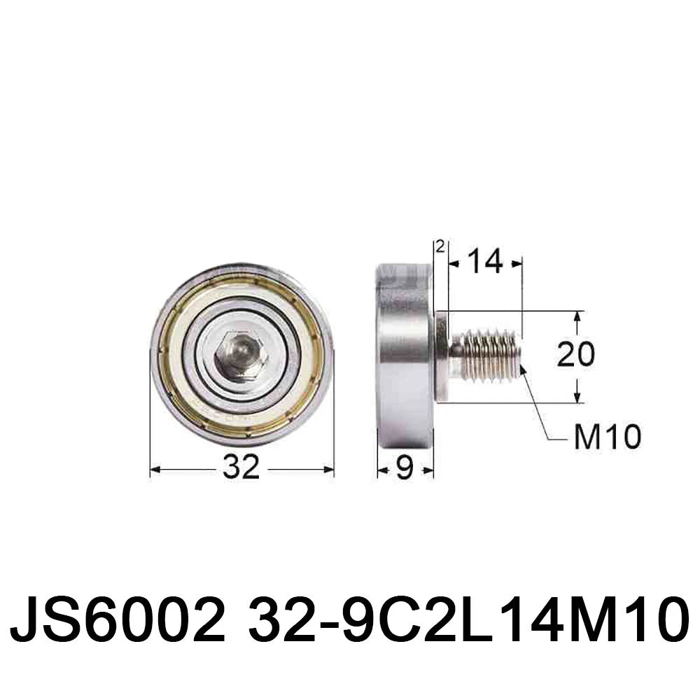 NTBG 7-52mm Metal Ball Bearing Pulley Flat Roller Guiding Wheel M3-M10 Threaded