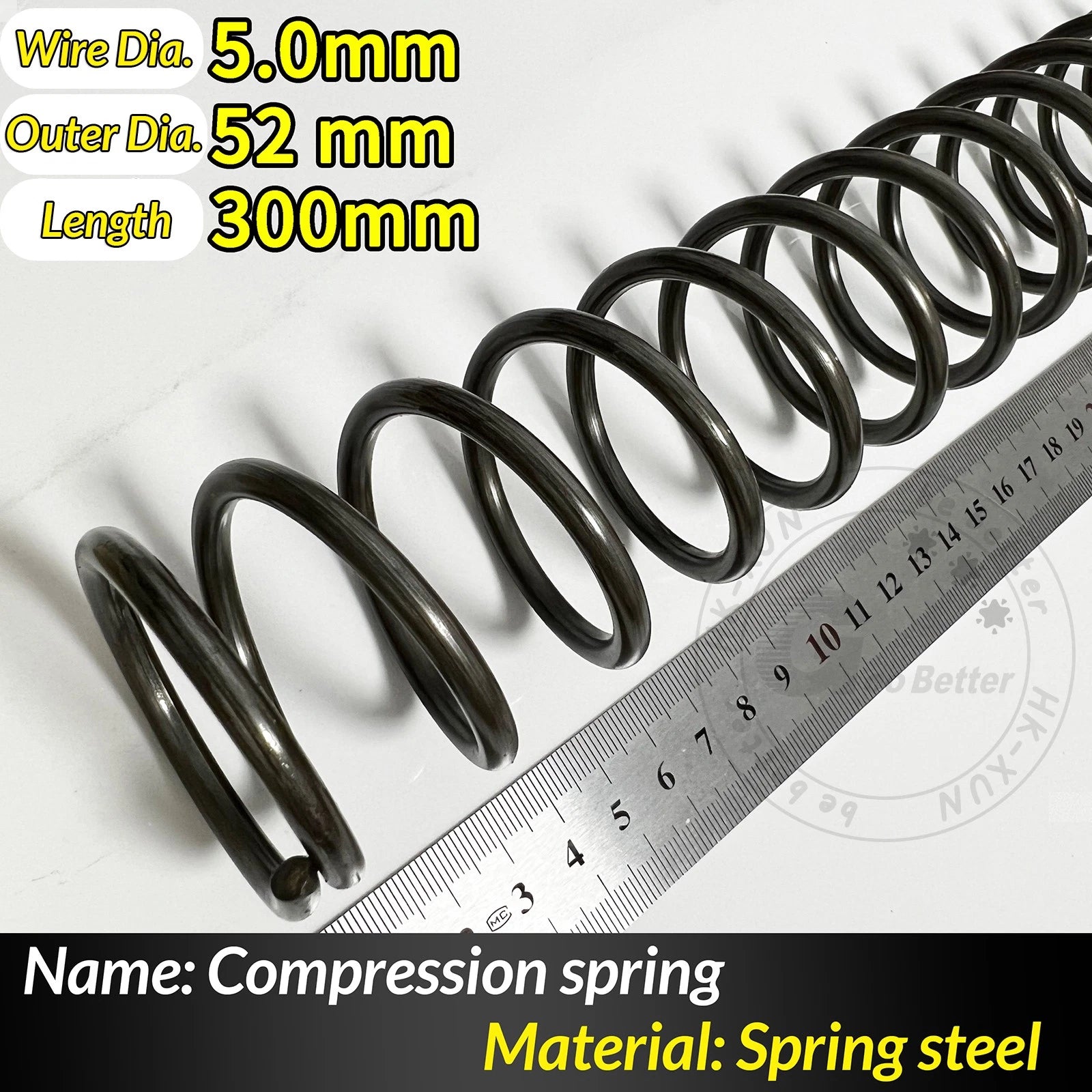 Compression Spring Pressure Springs, Wire Dia 4-5mm, OD 20-80mm, Length 300mm