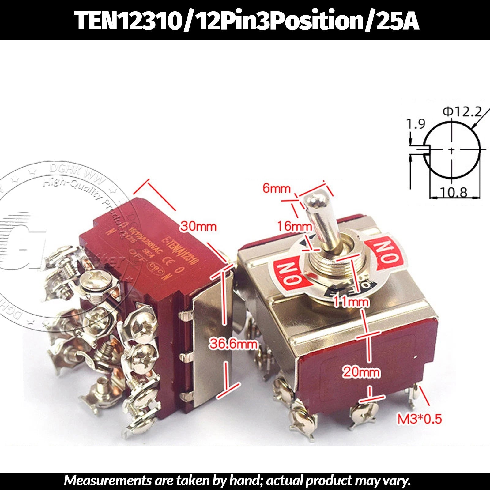 Miniature Toggle Switch — SPST/SPDT, 2–12 Pin, MTS/E-TEN/RLS Series, 79 Types