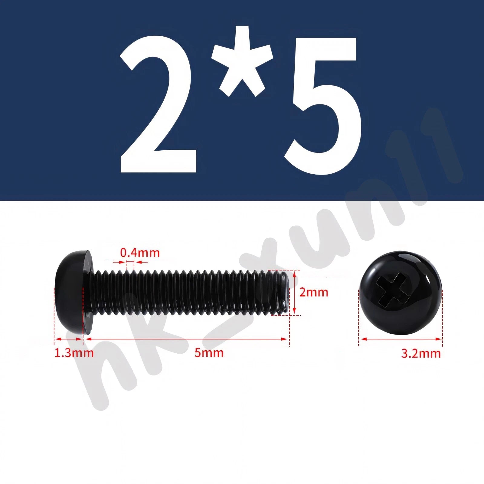 White/Black Nylon Phillips Machine Screws – M2 to M6, Plastic Round Pan Head Bolts