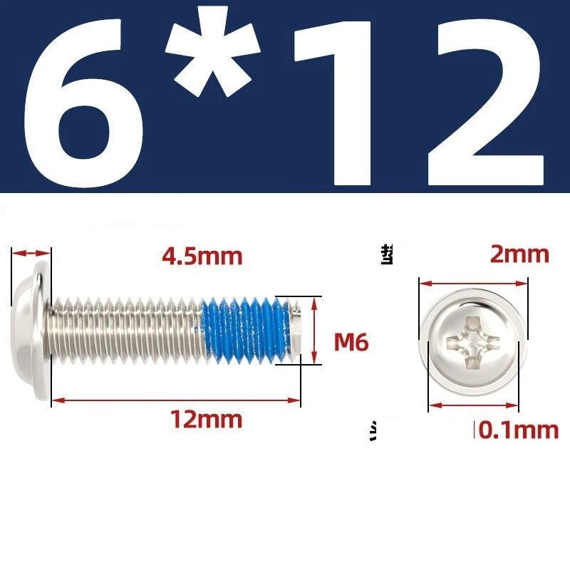 M2–M6 Flanged Button Head Screws – Carbon Steel, Phillips Drive, Nickel or Black Zinc Plated