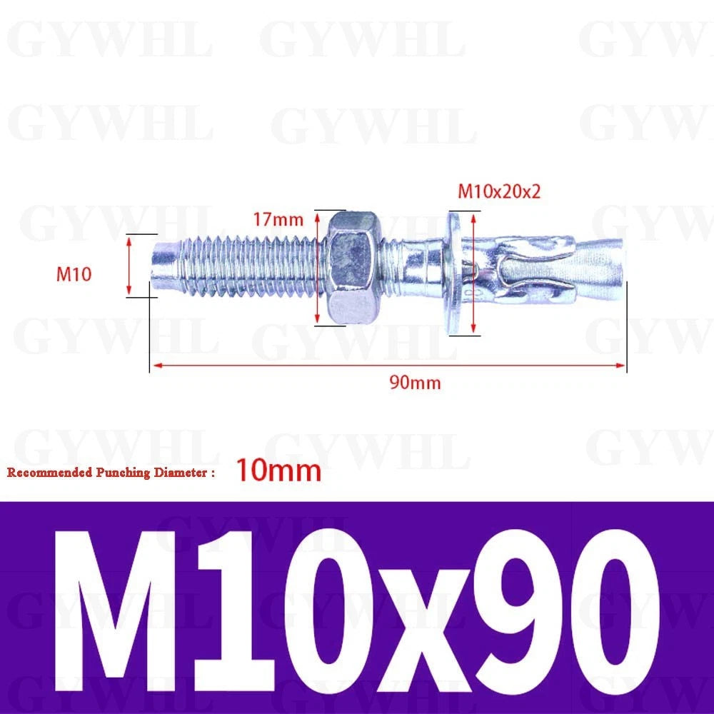 Hex Head Expansion Anchor Bolts — M6 to M20, Stainless Steel A2 & Zinc Plated, Extra Long