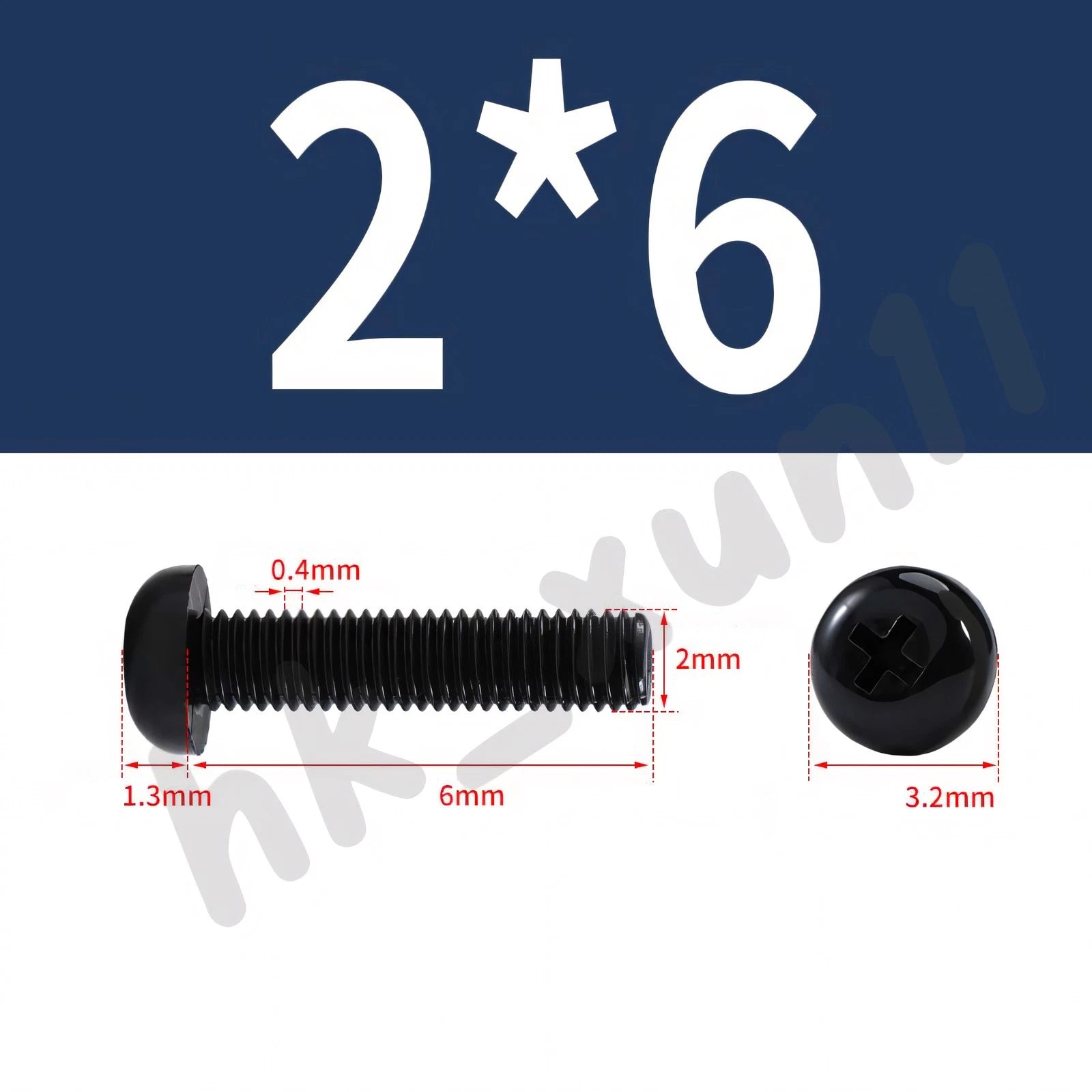 White/Black Nylon Phillips Machine Screws – M2 to M6, Plastic Round Pan Head Bolts