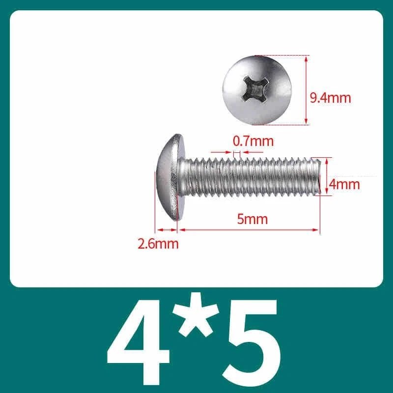 M2–M8 Stainless Steel Phillips Truss Head Machine Screws | 201 / 304 / 316 - HomeDIYer