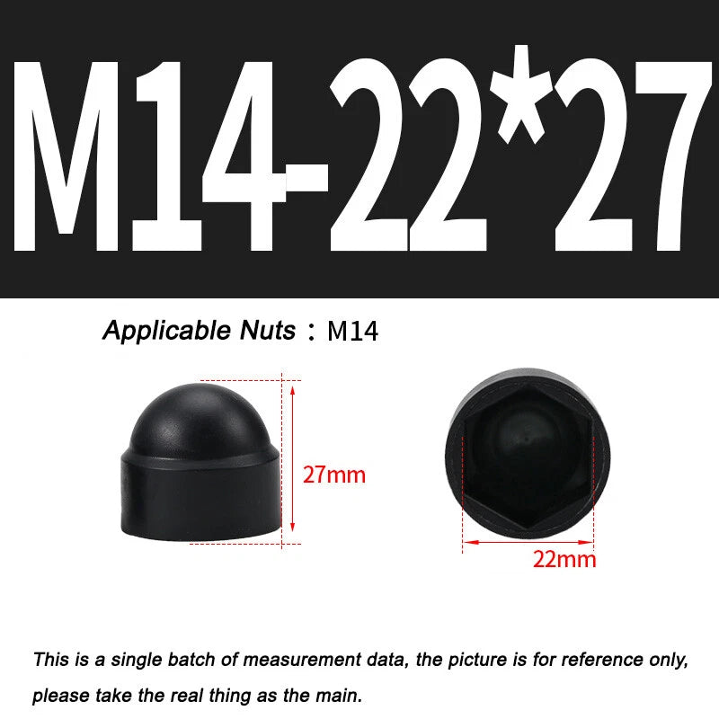 Hex Bolt & Nut Protection Caps – Plastic Hexagonal Screw Covers for M4 M5 M6 M8 M10 to M24 (PE, 5-100 Pack)