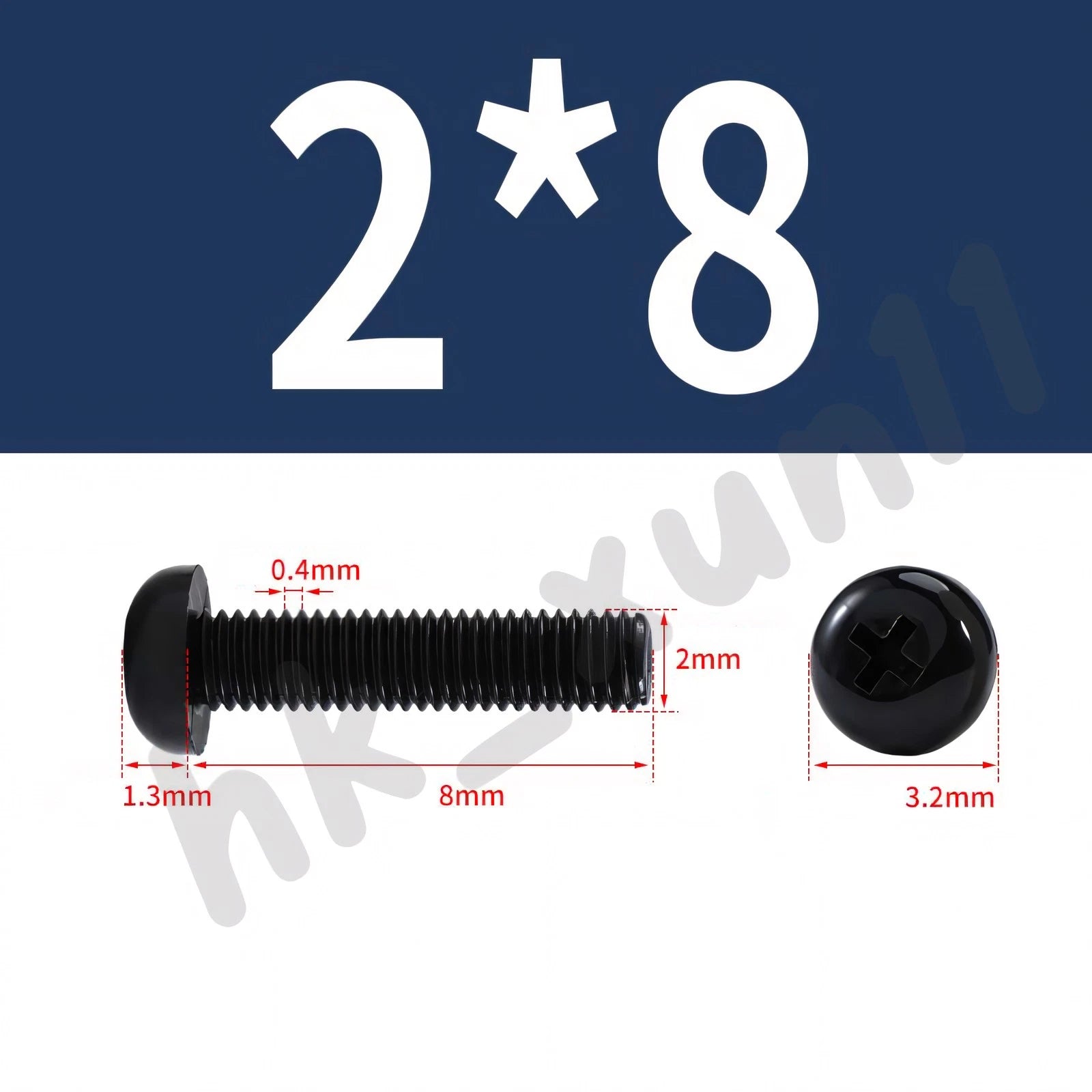 White/Black Nylon Phillips Machine Screws – M2 to M6, Plastic Round Pan Head Bolts