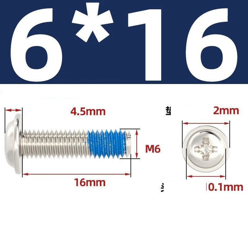 M2–M6 Flanged Button Head Screws – Carbon Steel, Phillips Drive, Nickel or Black Zinc Plated