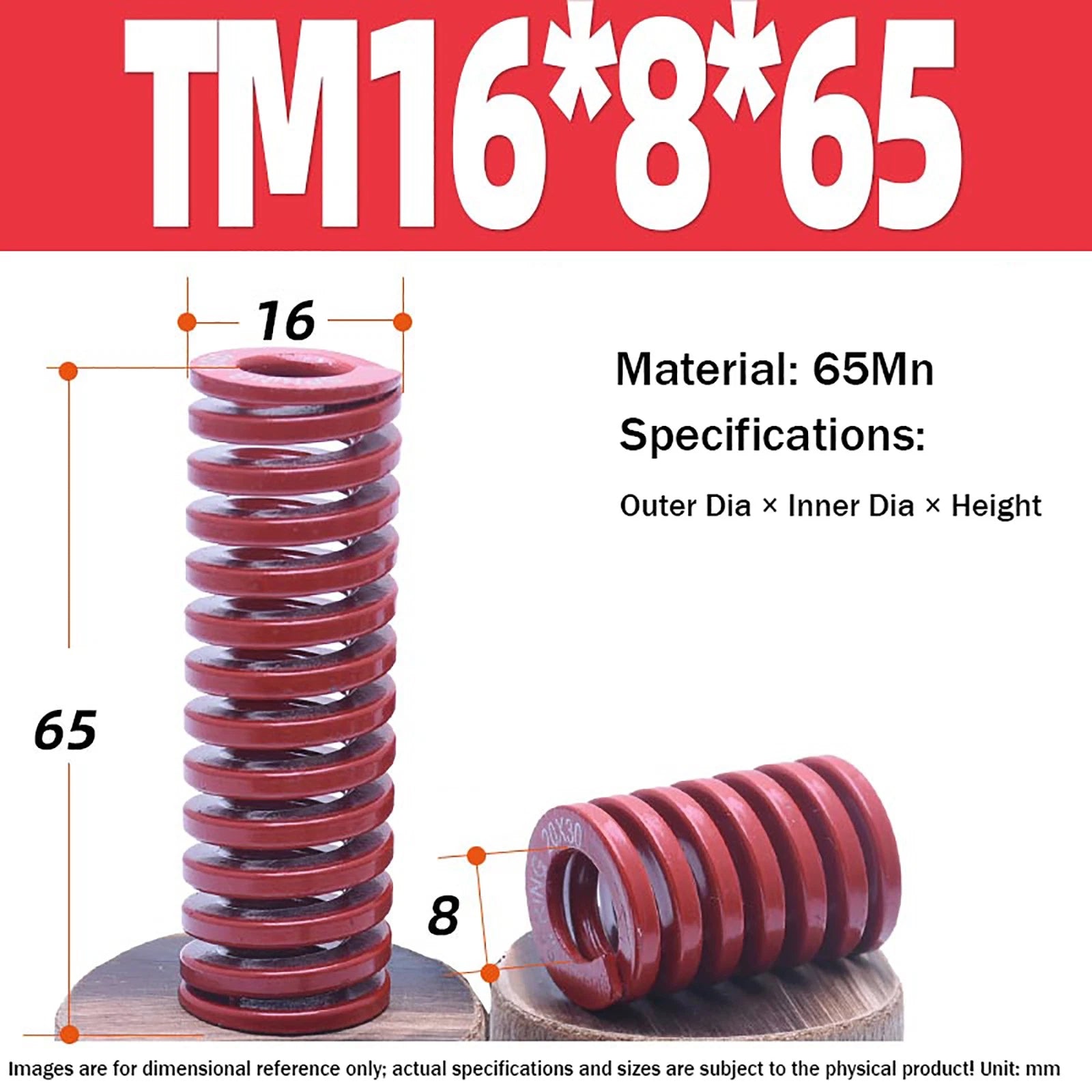 Heavy Load Duty Compression Die Spring, 8mm-50mm Diameter & Up To 400mm Long JIS