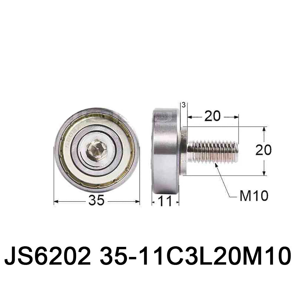 NTBG 7-52mm Metal Ball Bearing Pulley Flat Roller Guiding Wheel M3-M10 Threaded