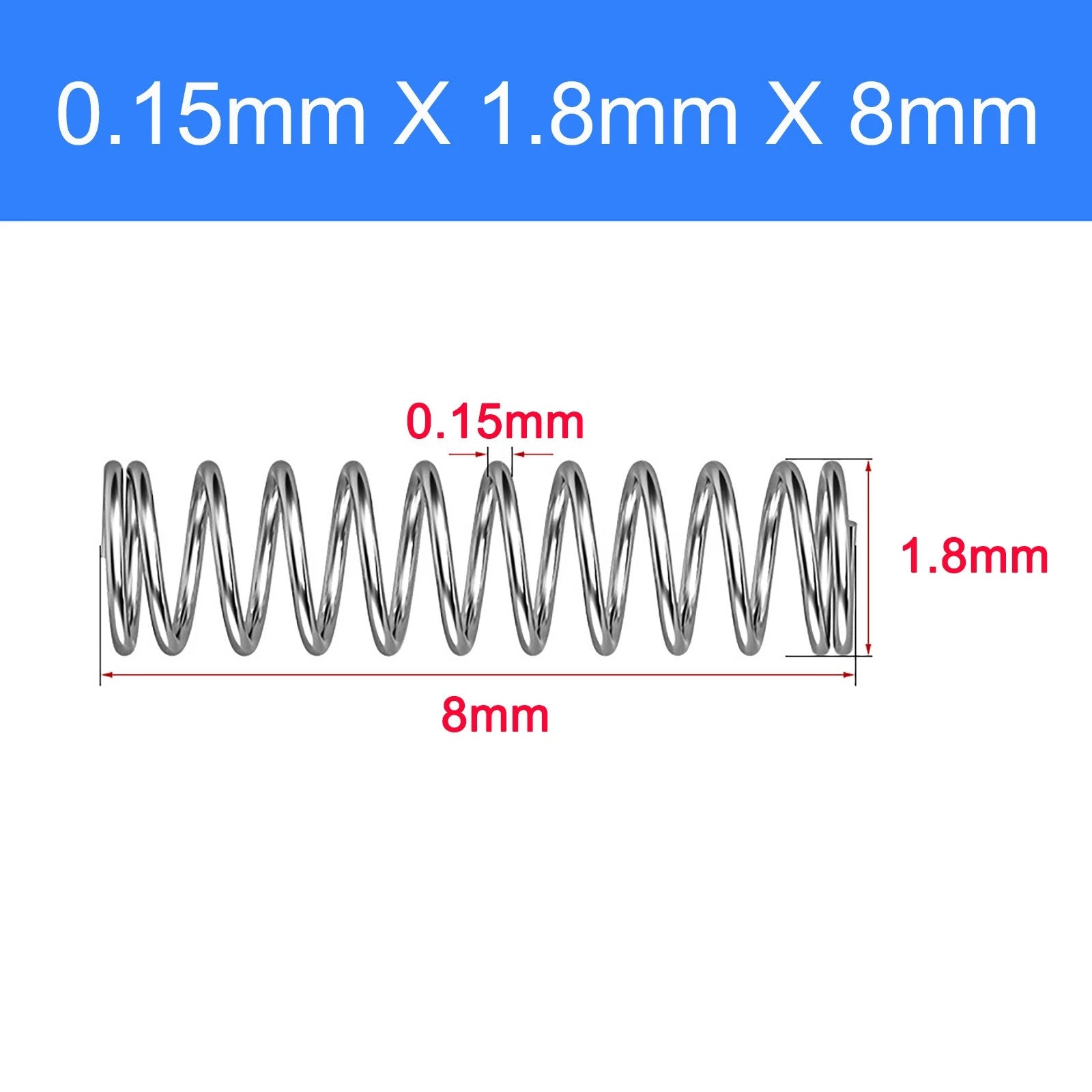 Small Micro Compression Spring Stainless Steel 0.1mm Wire Miniature Precision