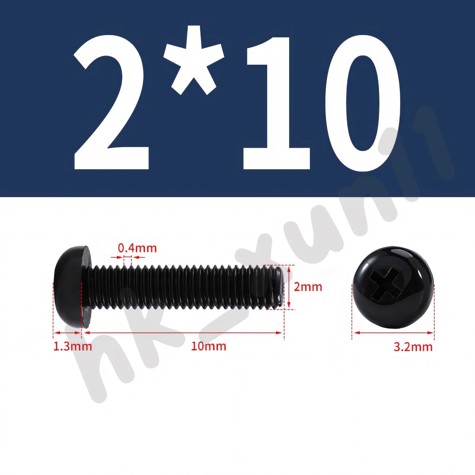 White/Black Nylon Phillips Machine Screws – M2 to M6, Plastic Round Pan Head Bolts