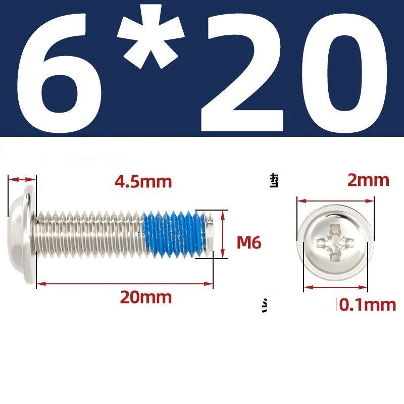M2–M6 Flanged Button Head Screws – Carbon Steel, Phillips Drive, Nickel or Black Zinc Plated