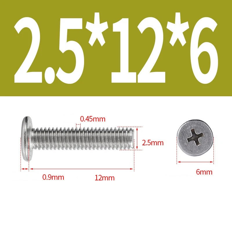 M1–M8 Ultra Thin Flat Head Phillips Machine Screws – A2 Stainless Steel, Fully Threaded