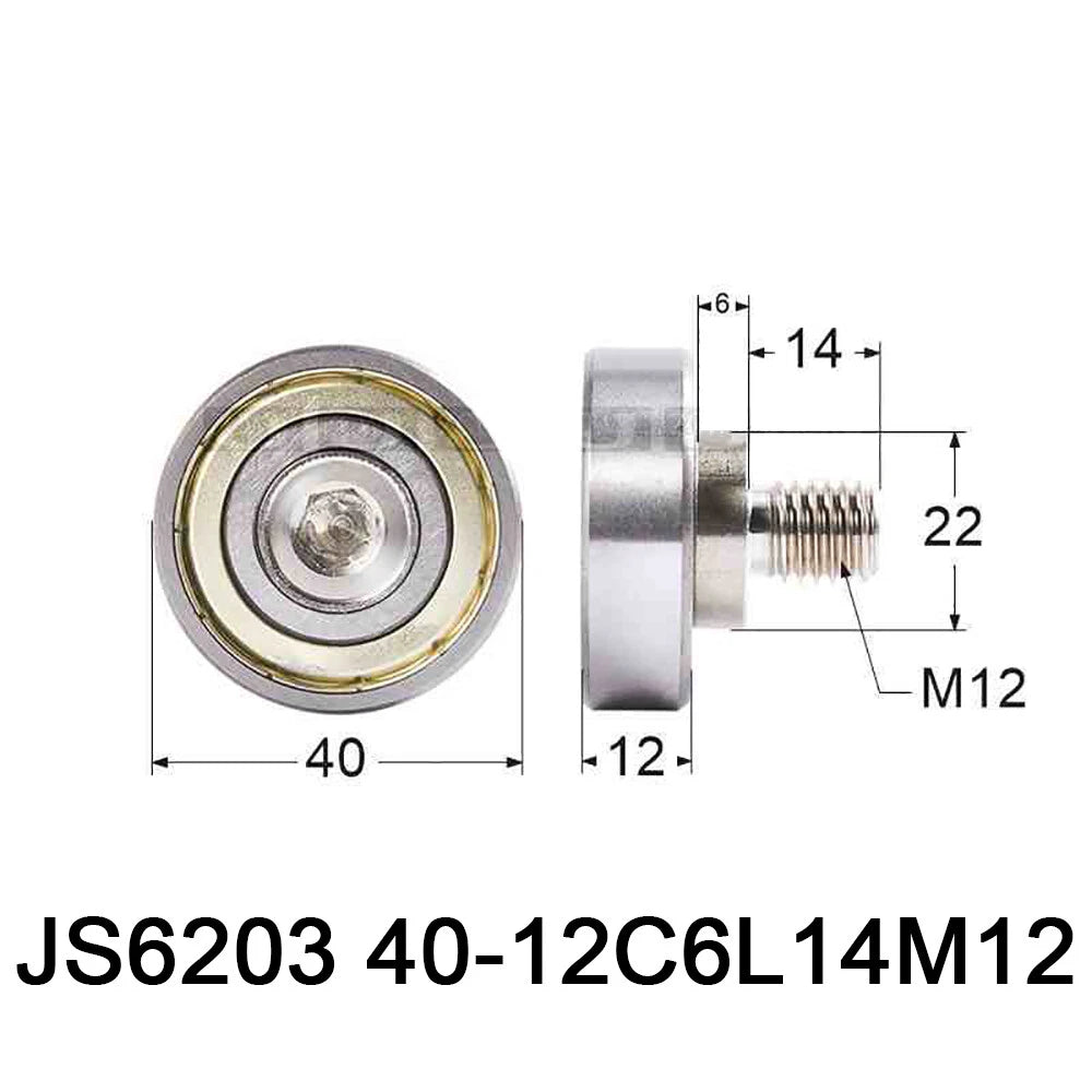 NTBG 7-52mm Metal Ball Bearing Pulley Flat Roller Guiding Wheel M3-M10 Threaded
