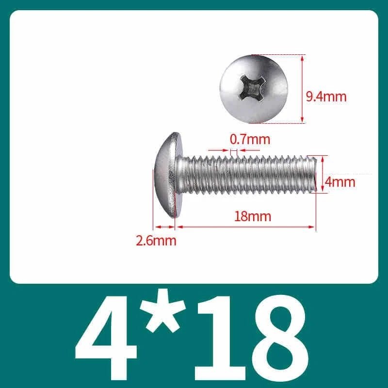 M2–M8 Stainless Steel Phillips Truss Head Machine Screws | 201 / 304 / 316 - HomeDIYer