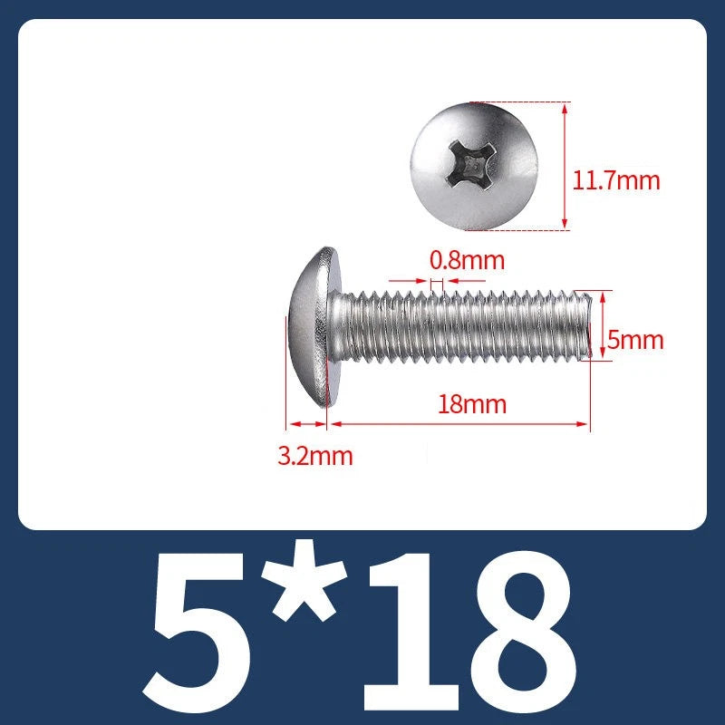 Phillips Flat Head Machine Screws M2-M8 | A2/A4 Stainless Steel