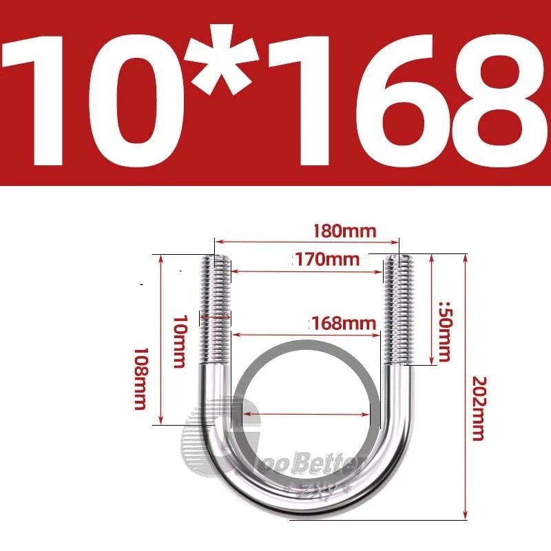 Square U - Bolts Stainless Steel — M6 to M24 | 304 A2 & 316 A4 Marine Grade - HomeDIYer
