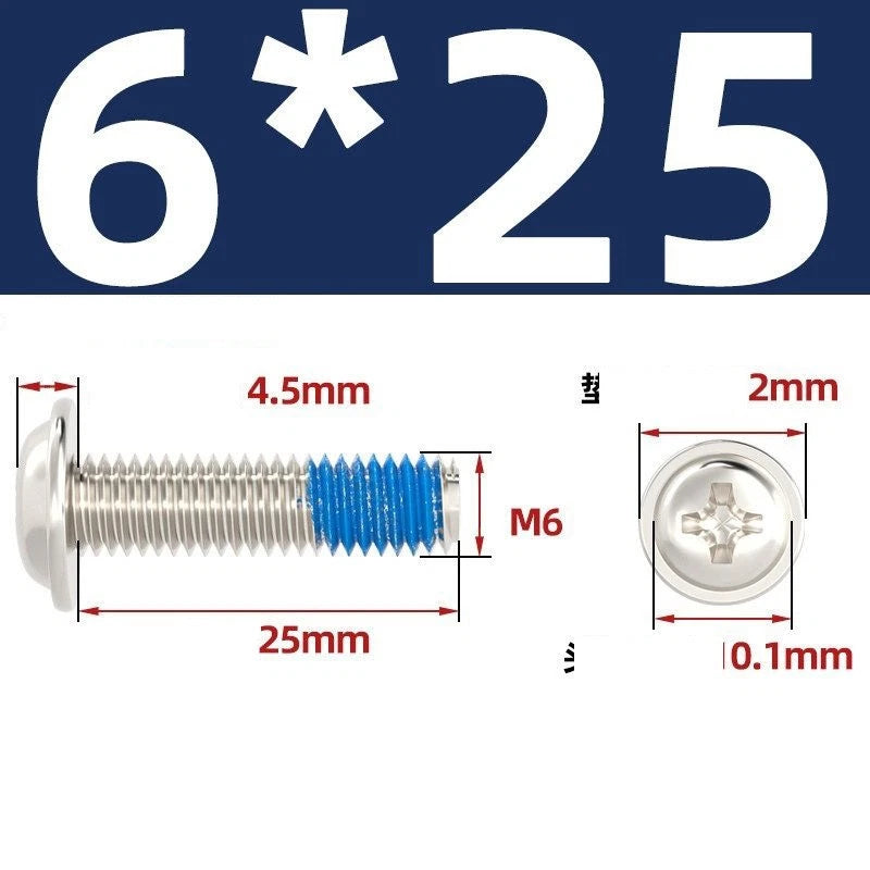 M2–M6 Flanged Button Head Screws – Carbon Steel, Phillips Drive, Nickel or Black Zinc Plated