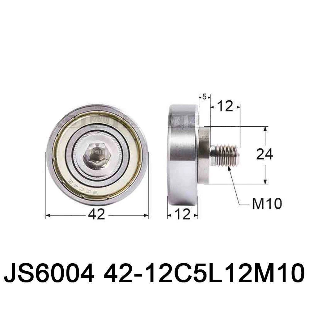 NTBG 7-52mm Metal Ball Bearing Pulley Flat Roller Guiding Wheel M3-M10 Threaded