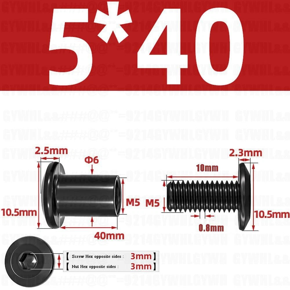 Metric Furniture Connector Bolts with End Cap Nuts — Stainless Steel M2 to M10