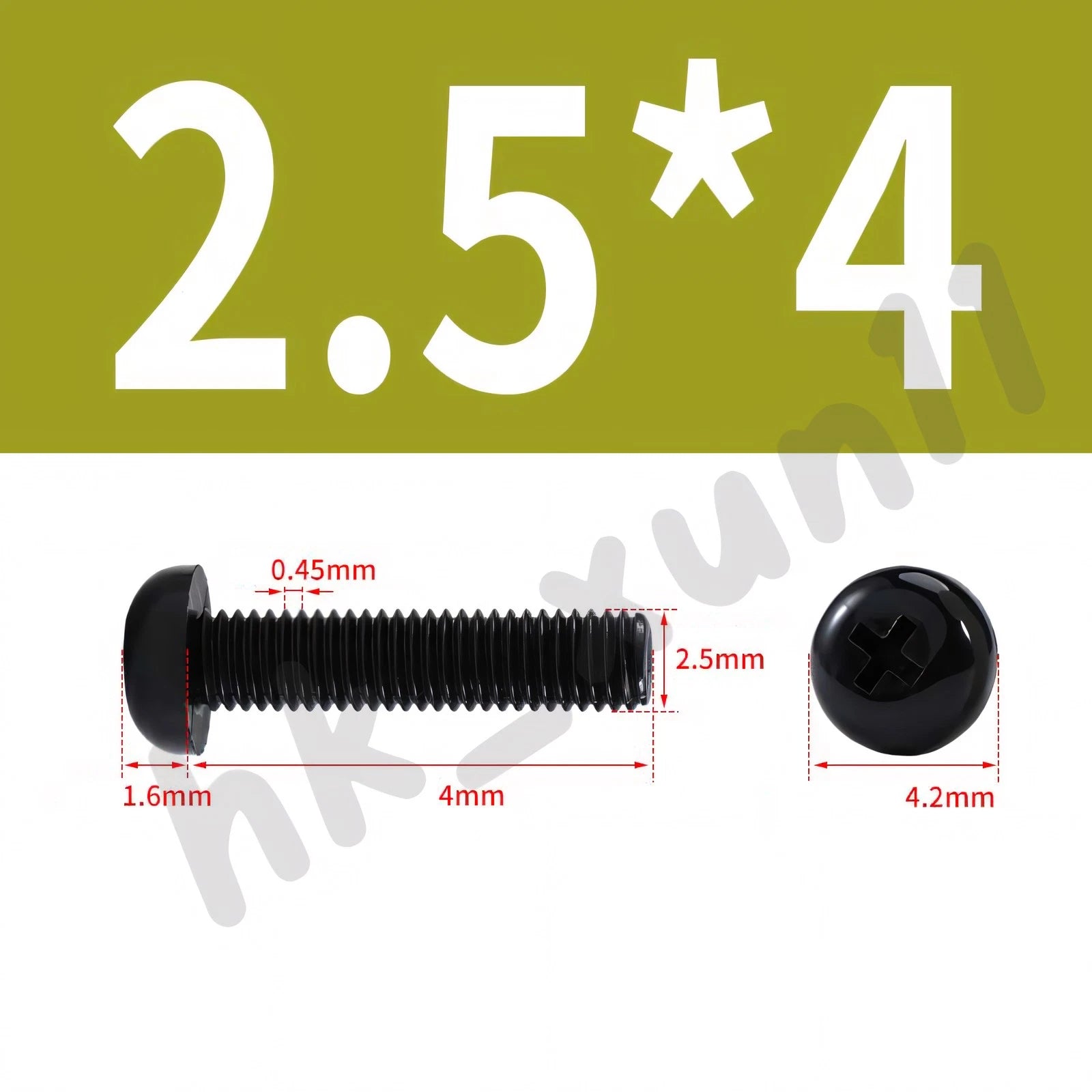White/Black Nylon Phillips Machine Screws – M2 to M6, Plastic Round Pan Head Bolts