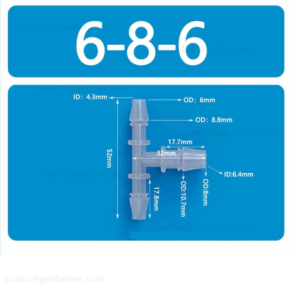 Plastic Barbed Hose Connectors — T-Piece, Elbow & Straight Fittings for Air & Water Lines