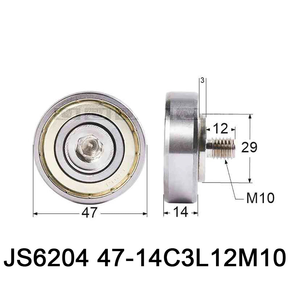 NTBG 7-52mm Metal Ball Bearing Pulley Flat Roller Guiding Wheel M3-M10 Threaded