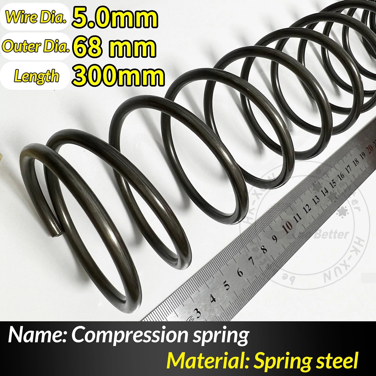 Compression Spring Pressure Springs, Wire Dia 4-5mm, OD 20-80mm, Length 300mm