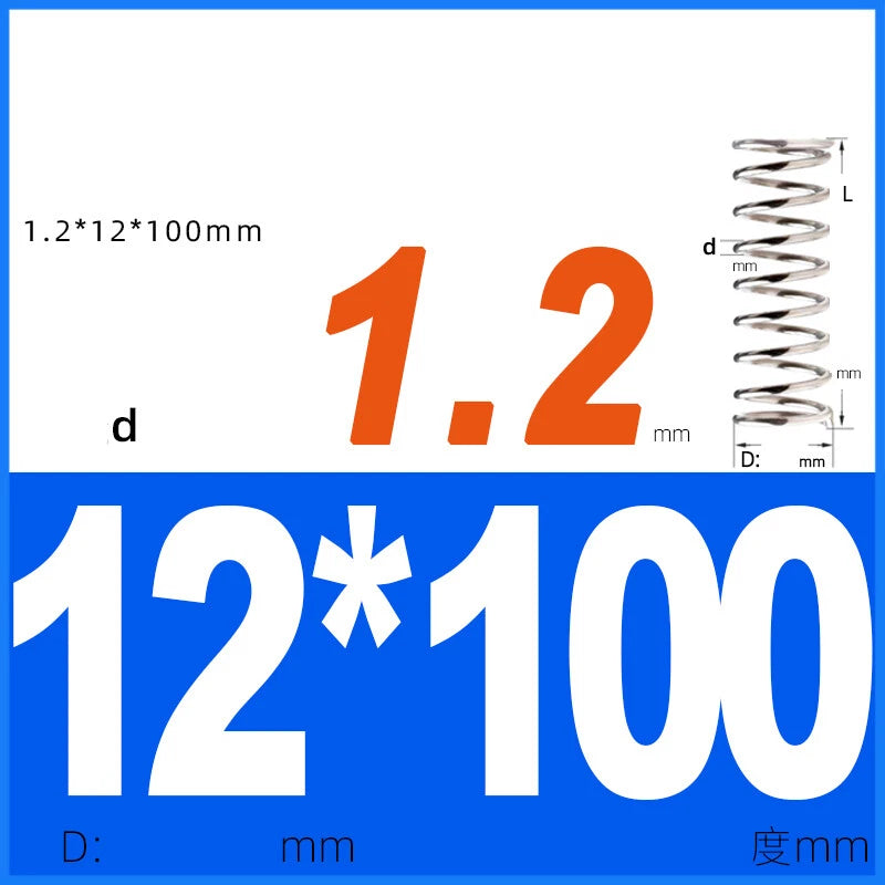 Compression Spring 1.2mm Wire Dia 8mm - 13mm OD Small Pressure Springs