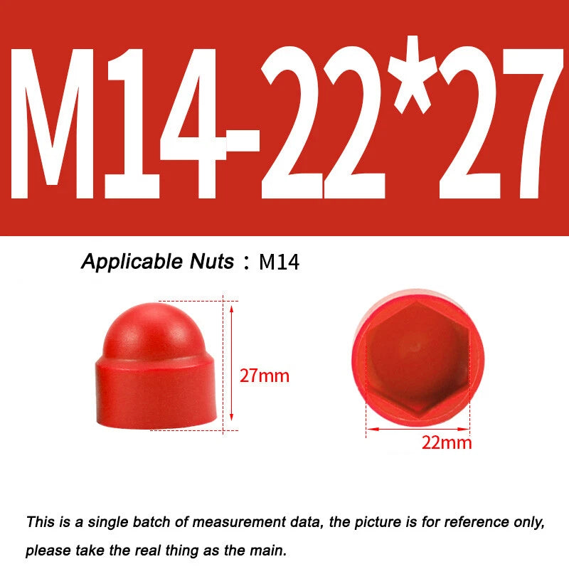 Hex Bolt & Nut Protection Caps – Plastic Hexagonal Screw Covers for M4 M5 M6 M8 M10 to M24 (PE, 5-100 Pack)